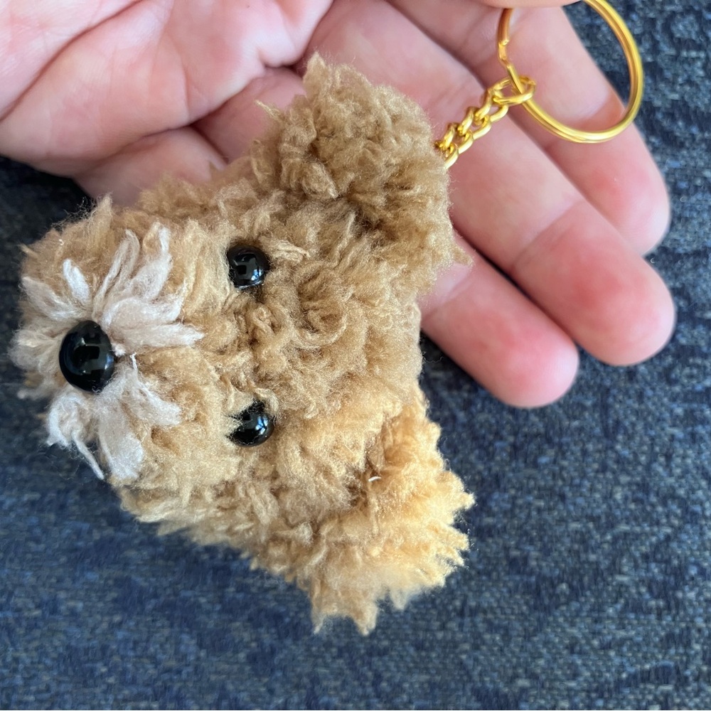 twisting stick bear keychain